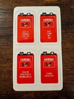 Vintage Eveready Battery Advertising Magnets - Set of 4